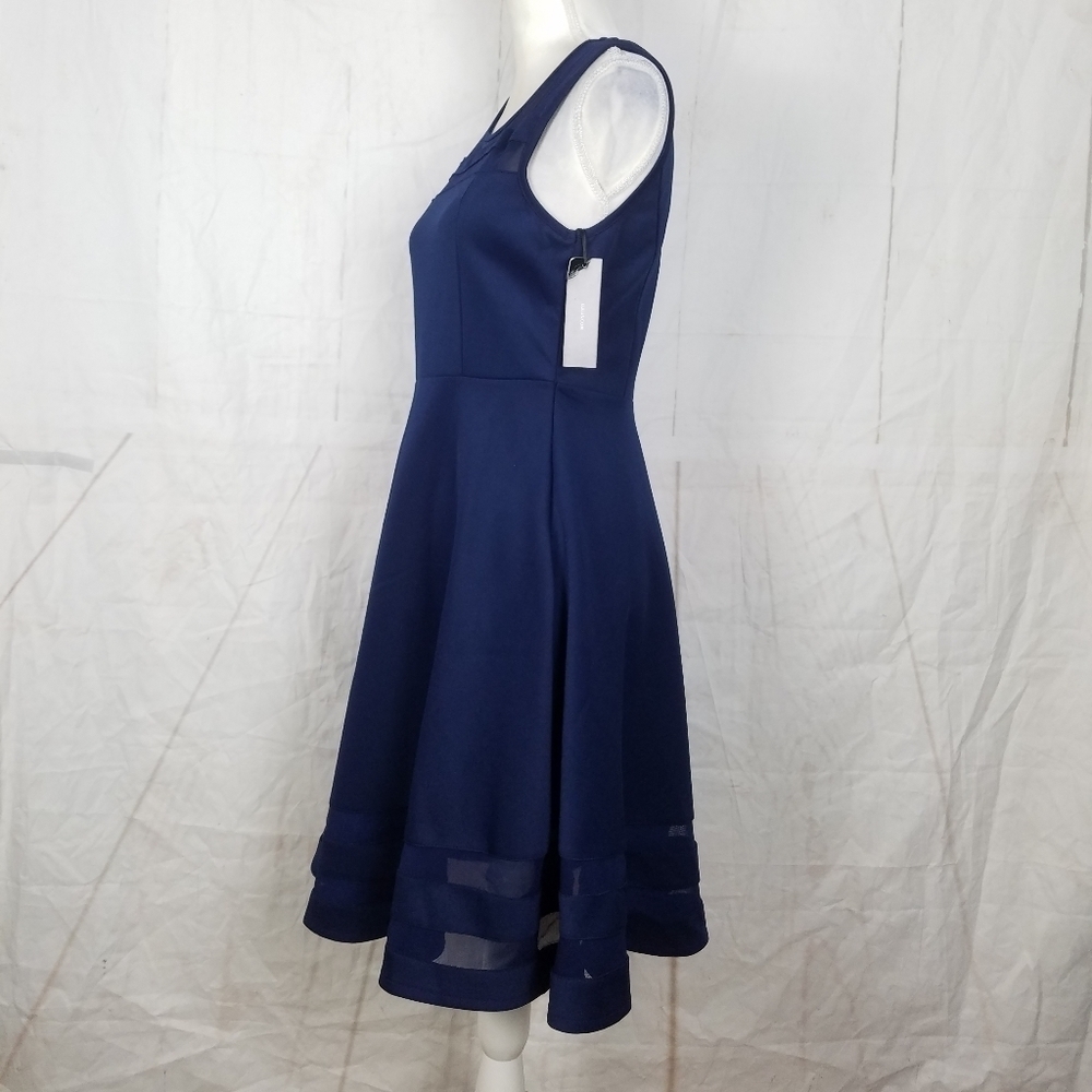Lulus blue fit &flare dress - Picture 4 of 12